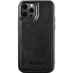 Husa Husa Capac Spate Piele Oil Wax Negru APPLE Iphone 12 Pro Max