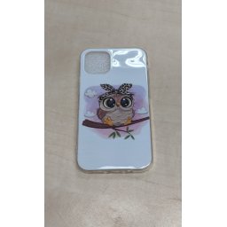 Husa telefon Plastic iPhone 12 Mini 5.4 white owl