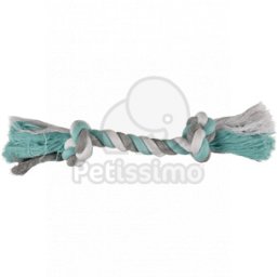 Jucărie pentru câini din sfoară Flamingo, 2 noduri, menta S 22 cm