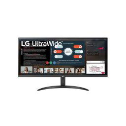 Monitor LG 34WP500-B, 2560 x 1080 UWHD, 34", 21:9, 75 Hz, 5 ms, HDMI x2, clasa F