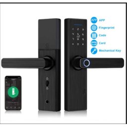 Yală-18cm Încuietoare inteligentă Dittom, Control și monitorizare prin aplicație TTLOCK,, Cititor amprentă, Panou Touch iluminat, Alarmă , Sonerie, NFC, Card magnetic, Parolă