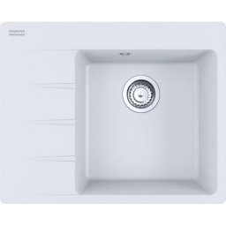 Chiuveta CNG 611/211-62 ST, Fragranite, Bianco