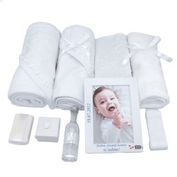 Trusou botez cu rama foto personalizata, alb - ILIF205088
