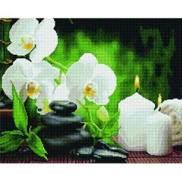 Set goblen cu diamante, cu sasiu, Meditatie, 40x50 cm