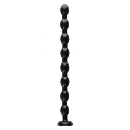 Ouch! Ass Snake Beaded Dildo Black 50cm