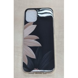Husa telefon Plastic iPhone 12 Pro 6.1 black flower