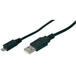 DIGITUS AK-300110-018-S USB cable 1.8 m 2.0 USB A Micro-USB B Black