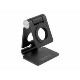Suport ajustabil de birou pentru smartwatch Negru, Delock 18429