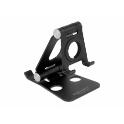Suport ajustabil 2 in 1 de birou pentru smartwatch/smartphone Negru, Delock 18430