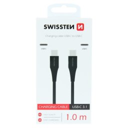 Cablu date incarcare Type-C la Type-C, 1 metru, Swissten