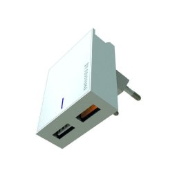 Incarcator priza retea cu 2 x porturi USB, Qualcomm, Swissten, alb