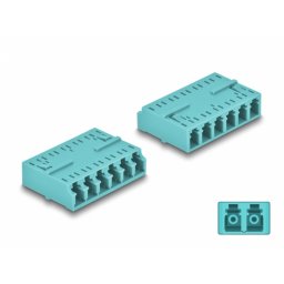 Adaptor fibra optica HD LC Hexaplex la LC Hexaplex M-M Aqua, Delock 87927