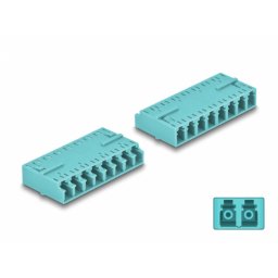 Adaptor fibra optica HD LC Octuplex la LC Octuplex M-M Aqua, Delock 87931