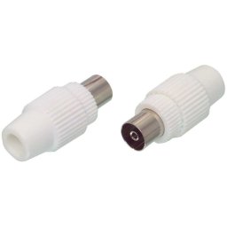 Conector coaxial TV plastic mama, CX-SOCKET5-WL