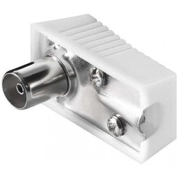 Conector coaxial TV plastic mama unghi 90 grade, CX-SOCKET-WL