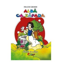 Alba ca Zapada. Poveste de colorat - Fratii Grimm