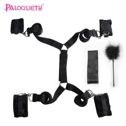 Paloqueth BDSM Sex Bondage Set for Bed Q01-0001 Black