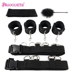 Paloqueth BDSM Sex Bondage Set for Bed Q01-0007 Black