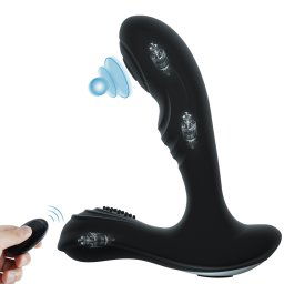 Paloqueth Prostate Vibrator with 12 Impact and Vibration Modes Black