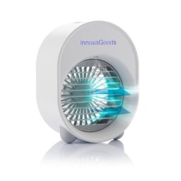 Racitor de aer, InnovaGoods Koolizer, 3 in 1 mini, umidificator cu ultrasunete, difuzor de arome, USB, 200 ml, 3 viteze, LED, compatibil cu esente aro