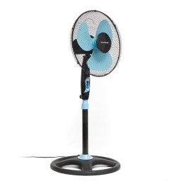 Ventilator cu picior InnovaGoods Home Climate, 40 cm, 50W, oscilant, 3 trepte viteza, negru-albastru