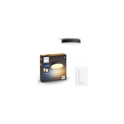 Philips - Corp de iluminat LED dimabil Hue ENRAVE S LED/9,6W/230V Ø 261 mm negru + telecomandă
