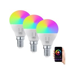 SET 3x bec LED RGB+CCT dimabil E14/6W/230V 2700-6500K Wi-Fi Tuya Immax NEO