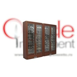 Vitrină frigorifică pentru vin acoperită cu lemn, 140x57x252 cm