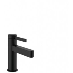 Baterie lavoar Hansgrohe Finoris 100 ventil push-open negru mat