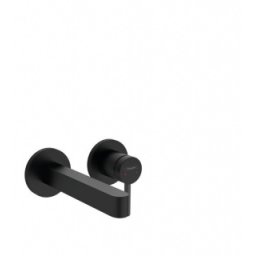 Baterie lavoar perete Hansgrohe Finoris pipa 168mm negru mat