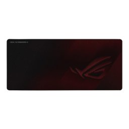 Mousepad gaming ASUS ROG Scabbard II, logo ROG fosforescent, baza cauciucata, cusaturi anti-rupere, Negru Visiniu