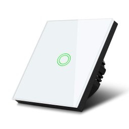 Intrerupator inteligent MCE702W Touch light switch, single, glass, white with round button Alb