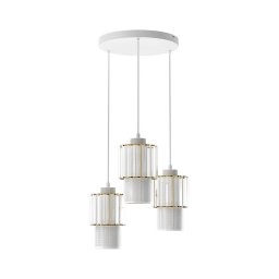 Lustră pe cablu BLANCO 3xE27/60W/230V albă