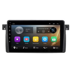 Navigatie Auto Multimedia cu GPS BMW Seria 3 E46, 1999 - 2006, 4 GB RAM si 64 GB ROM, Slot Sim 4G pentru Internet, Carplay, Android, Aplicatii, USB, Wi-Fi, Bluetooth