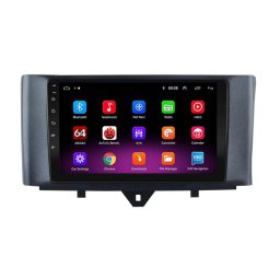 Navigatie Auto Multimedia cu GPS Smart ForTwo (2010 - 2015) Android, Display 9 inch, 2 GB RAM si 32 GB ROM, Internet, 4G, Aplicatii, Waze, Wi-Fi, USB, Bluetooth, Mirrorlink