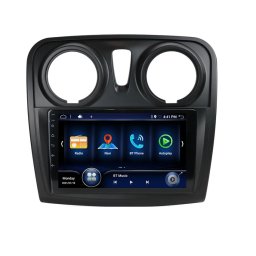 Navigatie Auto Multimedia cu GPS Dacia Logan Sandero Dokker Lodgy (2012 - 2019) 4 GB RAM si 64 GB ROM, Slot Sim 4G pentru Internet, Carplay, Android, Aplicatii, USB, Wi-Fi, Bluetooth