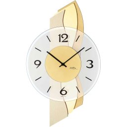 Ceas de perete AMS W9669 auriu