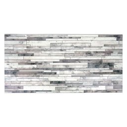 Panou decorativ, PVC, model piatra 3D, nuante gri deschis si inchis, 96x48.5 cm