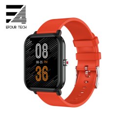 Ceas smartwatch, ritm cardiac, tensiune arteriala, oxigen sange, GPS, Efour Tech Q9Pro, rosu