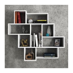 Etajeră de perete PAROLA 103,5x115,5 cm albă