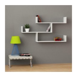 Etajeră de perete TIBET 66,5x119 cm albă