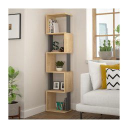 Bibliotecă PIRI 161x35 cm maro/antracit