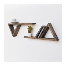 SET 2x raft de perete din molid