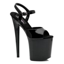 Pleaser Flamingo-809 Blk Pat/Blk 40
