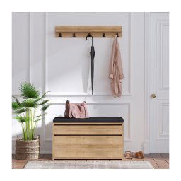 Cuier de perete BOBY 15x80 cm + pantofar 42x80 cm maro/negru