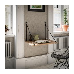 Masă de lucru de perete TUNA 50x70 cm maro/neagră