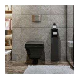 Dulap cu suport de hârtie igienică STAR 65x15 cm antracit
