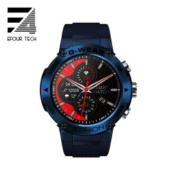 Ceas smartwatch unisex, ritm cardiac, oxigen sange, tensiune arteriala, Efour Tech K28H, albastru