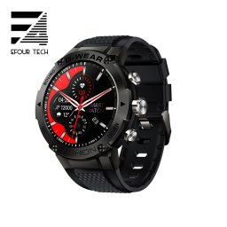 Ceas smartwatch unisex, ritm cardiac, oxigen sange, tensiune arteriala, Efour Tech K28H, negru