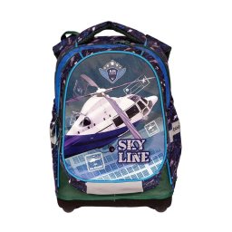 Ghiozdan anatomic, clasele V-VIII, cu compartiment pentru laptop, S-cool Sky Line, SC1515